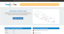 Desktop Screenshot of kathmandupokharaflight.com