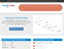 Tablet Screenshot of kathmandupokharaflight.com